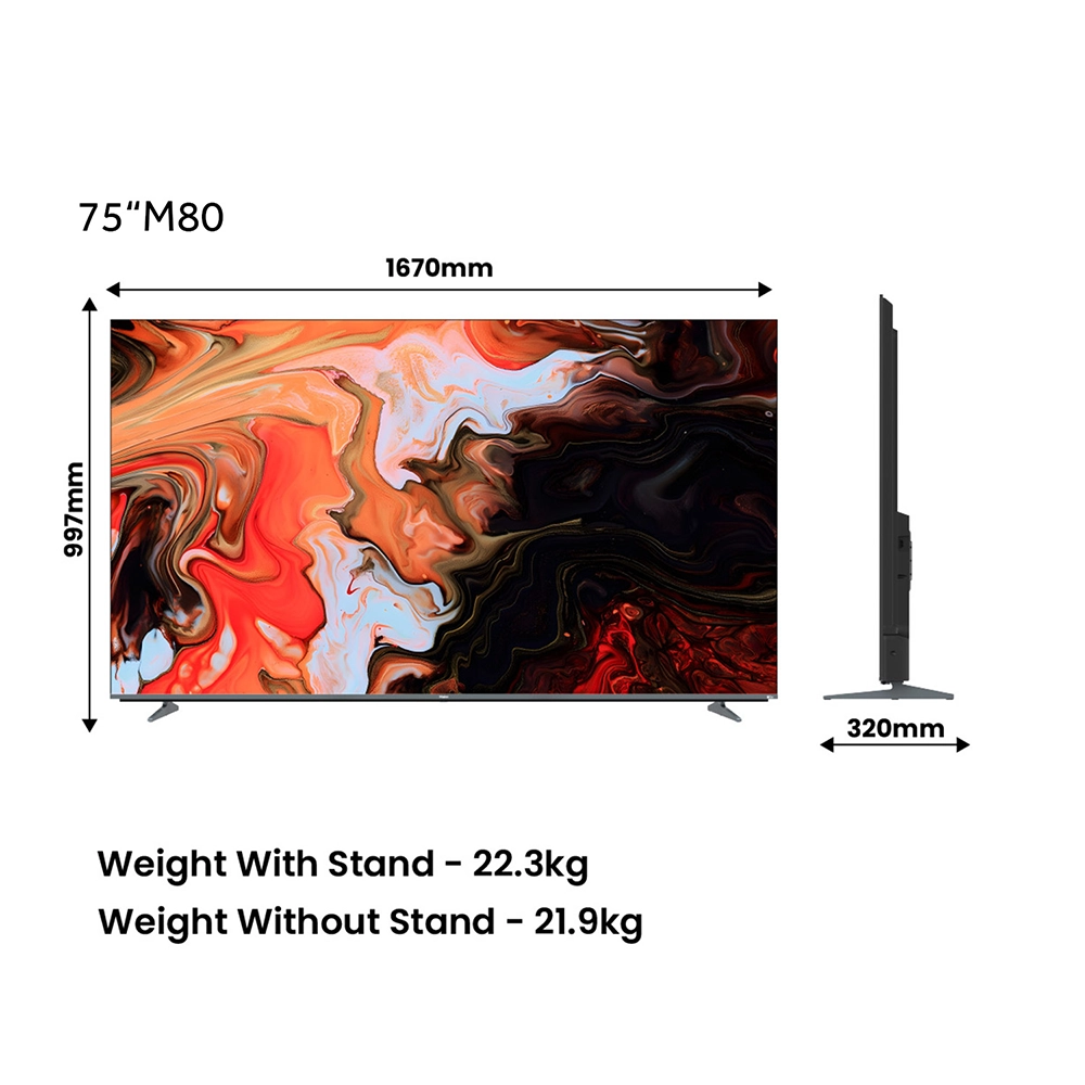 Haier M80F Mini LED 189cm (75) Google TV | Sound By KEF